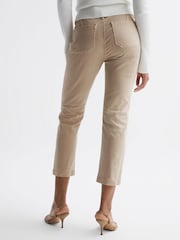 Reiss Vintage Warm Sand Mayslie Paige High Rise Straight Leg Jeans - Image 5 of 6
