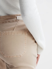 Reiss Vintage Warm Sand Mayslie Paige High Rise Straight Leg Jeans - Image 6 of 6