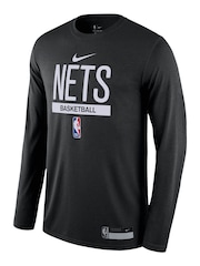 Nike Black Fanatics Brooklyn Nets Nike Long Sleeve Practice T-Shirt - Image 1 of 3