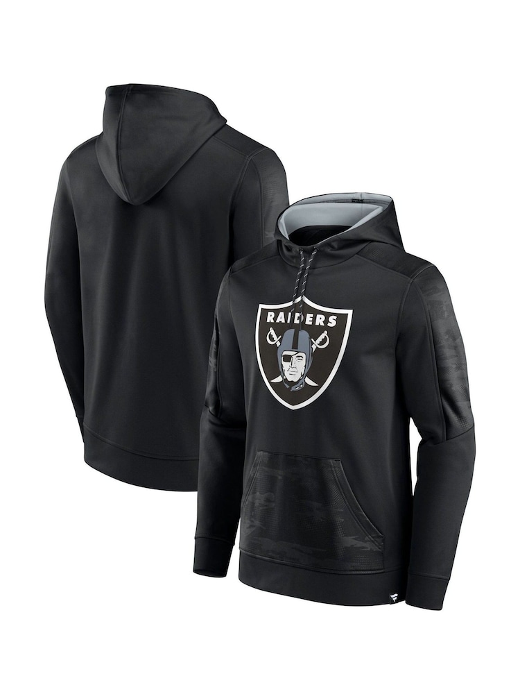 Fanatics NFL Las Vegas Raiders Iconic Defender Black Hoodie - Image 3 of 3