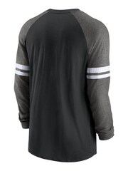 Nike Black NFL Fanatics New Orleans Saints Dri-Fit Cotton Long Sleeve Raglan T-Shirt - Image 2 of 3