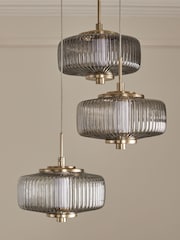 Grey Matteo 3 Light Cluster Pendant Ceiling Light - Image 4 of 6