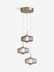 Grey Matteo 3 Light Cluster Pendant Ceiling Light - Image 5 of 6