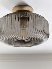 Smoke Grey Lexington 1 Light Flush Fitting Ceiling Light - Image 5 of 6