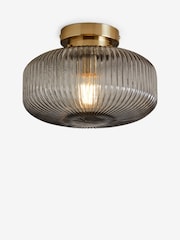Smoke Grey Lexington 1 Light Flush Fitting Ceiling Light - Image 6 of 6