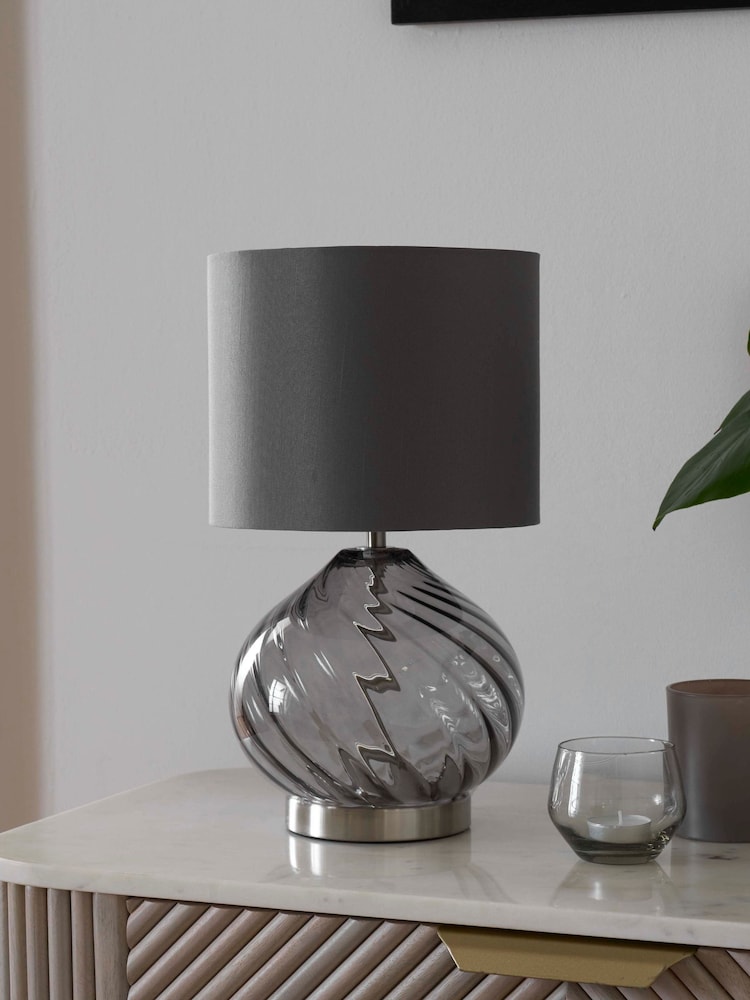 Smoke Grey Freya Table Lamp - Image 2 of 5