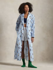 Polo Ralph Lauren Blue Iconic Bear Heritage Robe - Image 1 of 4