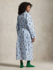 Polo Ralph Lauren Blue Iconic Bear Heritage Robe - Image 2 of 4