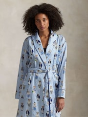 Polo Ralph Lauren Blue Iconic Bear Heritage Robe - Image 3 of 4