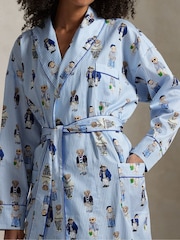 Polo Ralph Lauren Blue Iconic Bear Heritage Robe - Image 4 of 4