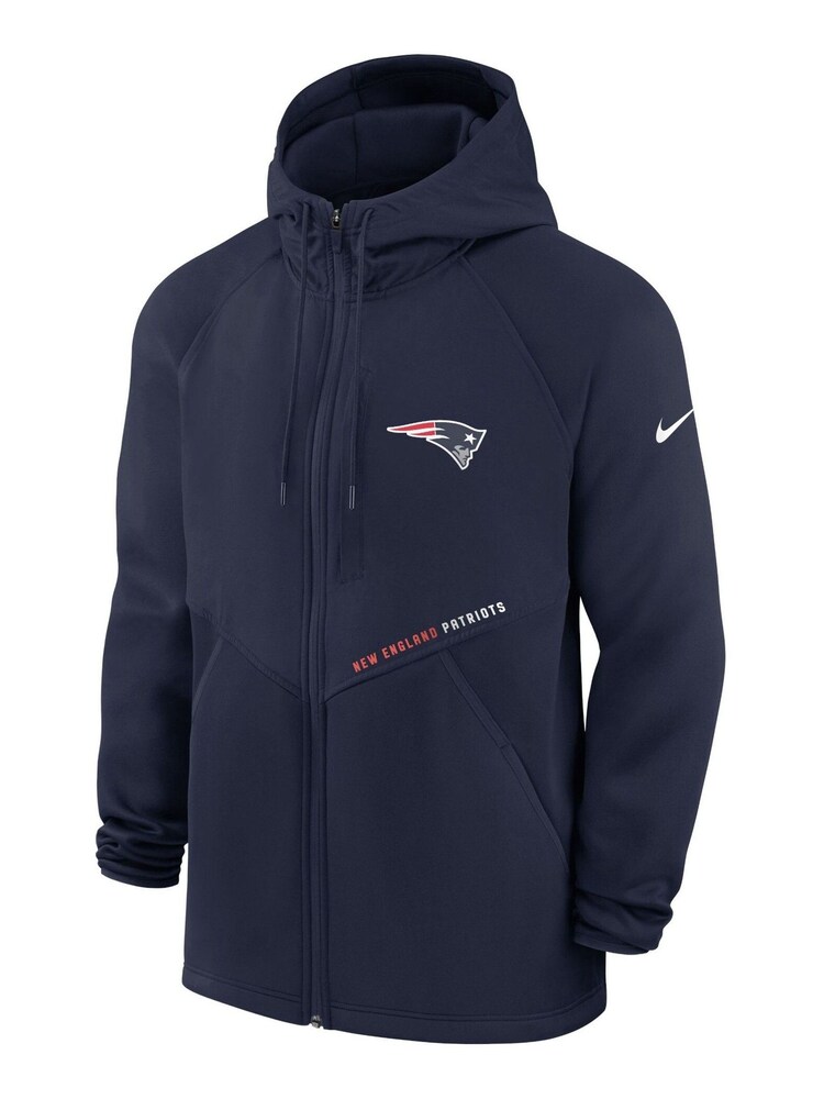 Nike Blue NFL Fanatics New England Patriots Field Full Zip Hoodie - Image 2 of 3