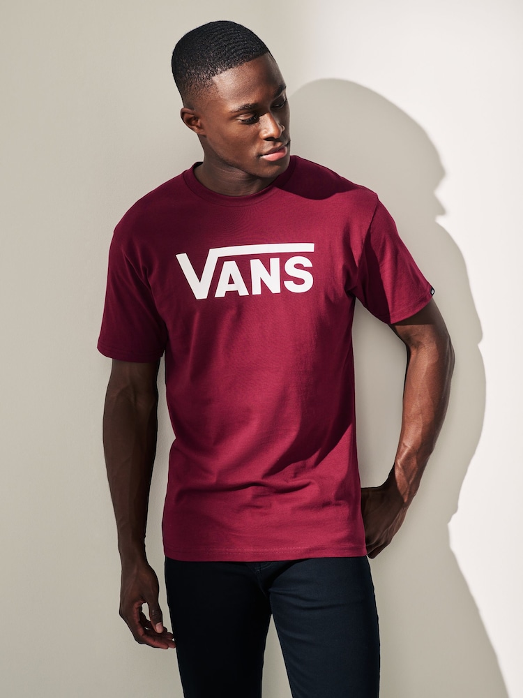 Красно-коричневый - Vans Mens Classic 100% Cotton T-Shirt - Image 1 of 5