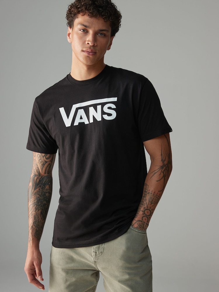 Черный - Vans Mens Classic 100% Cotton T-Shirt - Image 1 of 5
