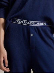Polo Ralph Lauren Blue Club Waffle Crew Neck Top & Pant Set - Image 5 of 5