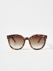 Gafas de sol redondas de concha Preppy de Oliver Bonas - Imagen 1 de 4