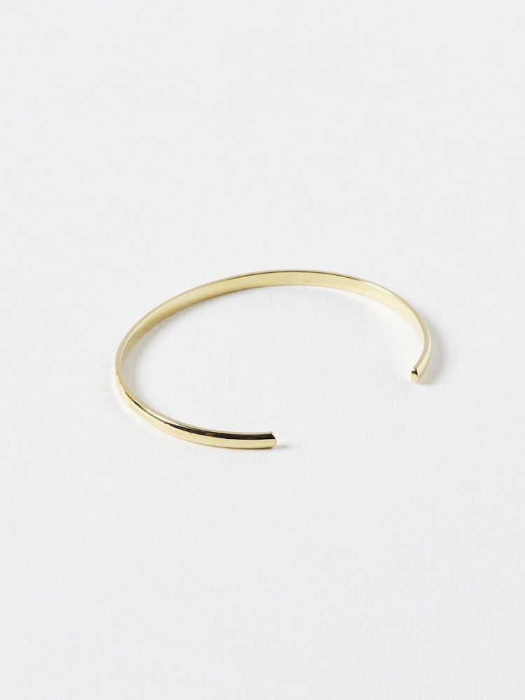 Oliver Bonas Gold Tone Blake Engraved Bangle - Image 2 of 4