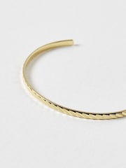 Oliver Bonas Gold Tone Blake Engraved Bangle - Image 3 of 4