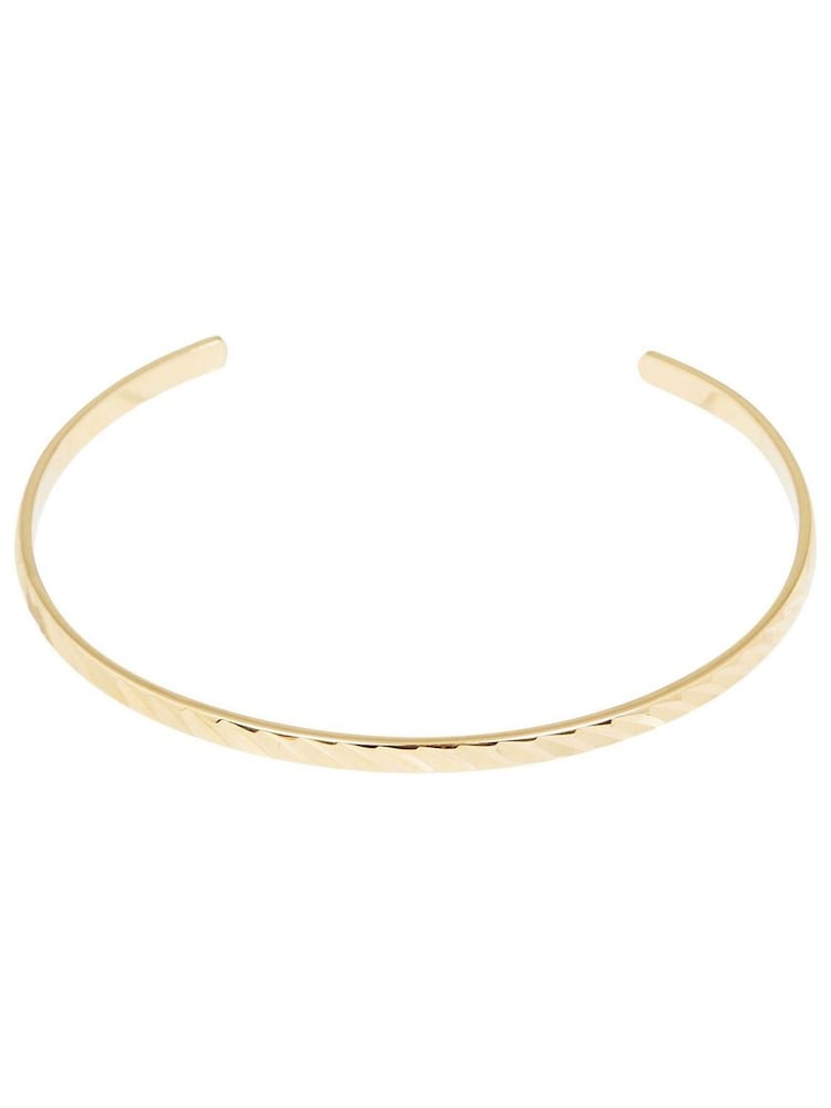 Oliver Bonas Gold Tone Blake Engraved Bangle - Image 4 of 4