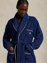 Polo Ralph Lauren Blue Essentials Robe - Image 4 of 4