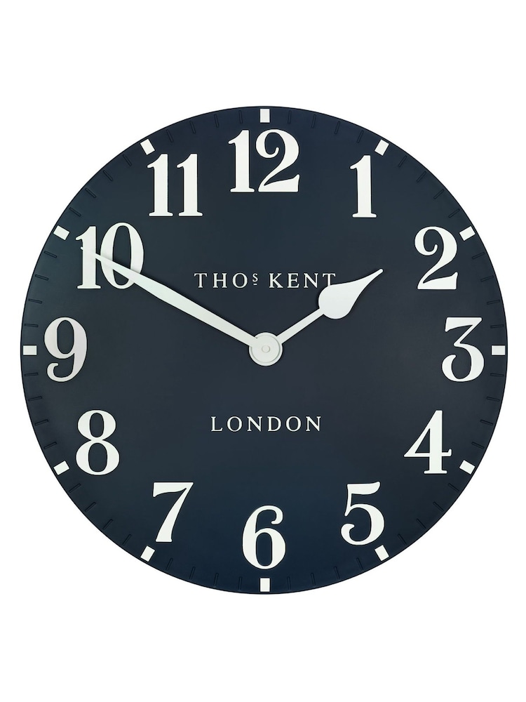 Thomas Kent Clocks Blue Classic Arabic Ink Large Wall Clock - Image 2 of 5