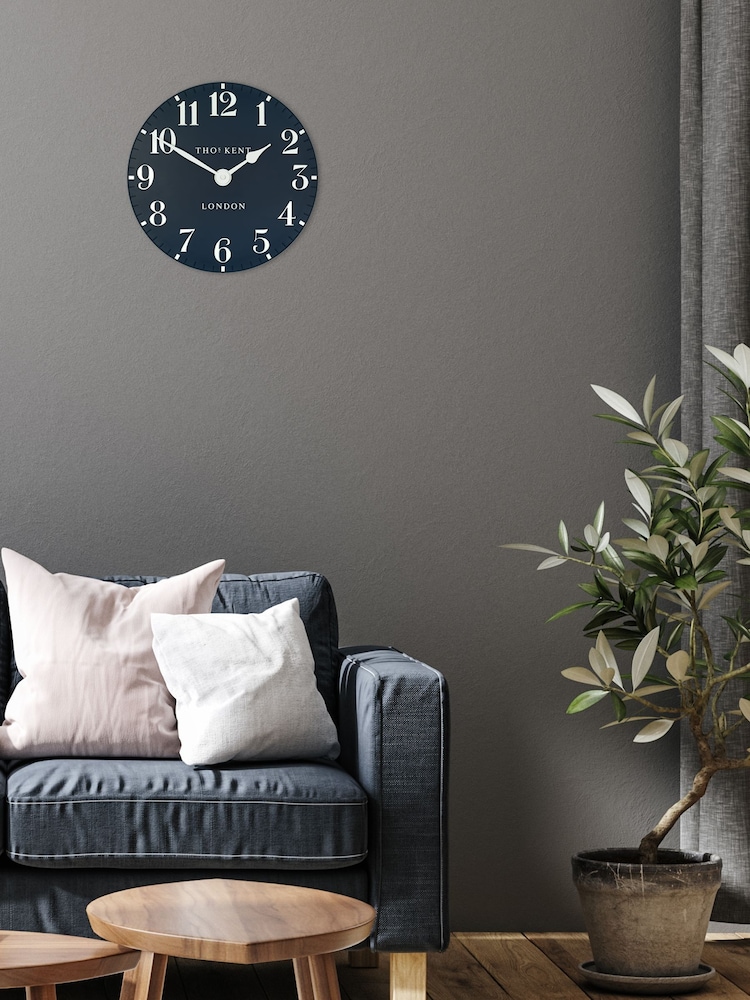 Thomas Kent Clocks Blue Classic Arabic Ink Small Wall Clock - Image 1 of 5