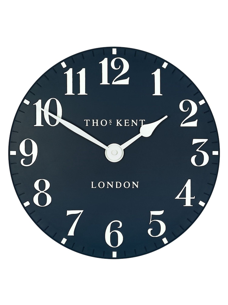 Thomas Kent Clocks Blue Classic Arabic Ink Small Wall Clock - Image 2 of 5