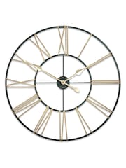 Thomas Kent Clocks Green Summer House Green and Gold Oversized Skeleton Wall Clock - Image 2 of 4