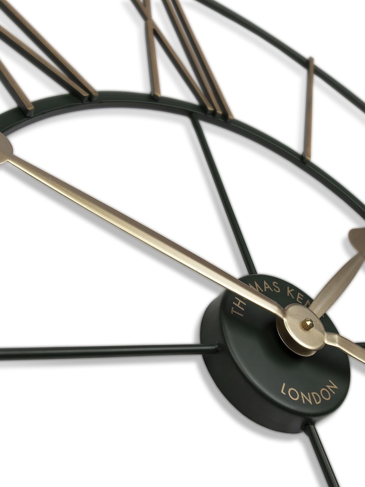 Thomas Kent Clocks Green Summer House Green and Gold Oversized Skeleton Wall Clock - Image 4 of 4