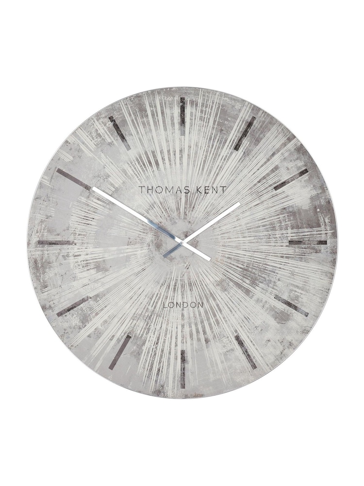 Thomas Kent Clocks Silver Starburst Oversized Wall Clock - Image 2 of 5