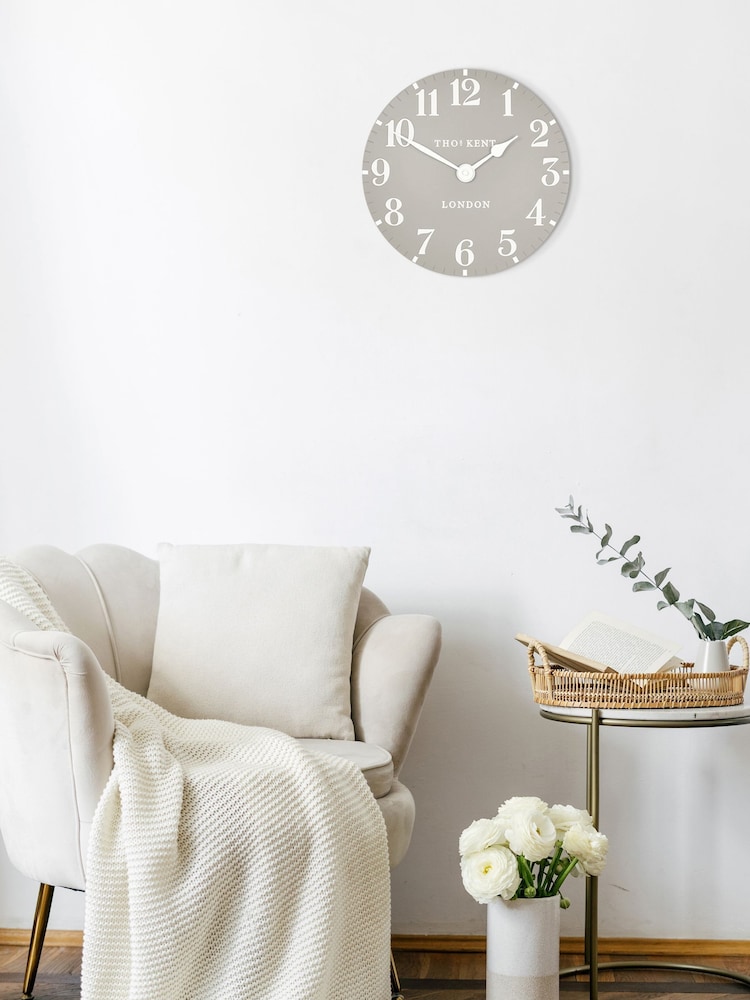 Thomas Kent Clocks Grey Classic Arabic Small Wall Clock - Image 1 of 4