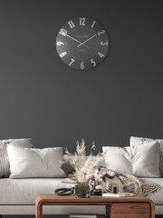 Thomas Kent Clocks Grey Mulberry Graphite Large Wall Clock - Image 1 of 3