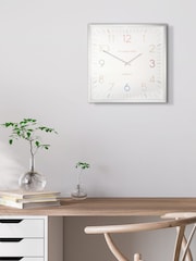Thomas Kent Clocks Silver Editor Sterling Large Wall Clock - Image 1 of 4