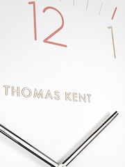 Thomas Kent Clocks Silver Editor Sterling Large Wall Clock - Image 4 of 4