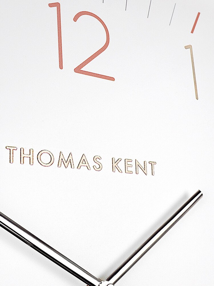 Thomas Kent Clocks Silver Editor Sterling Large Wall Clock - Image 4 of 4
