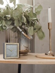 Thomas Kent Clocks Grey Nordic Cement Mantel Clock - Image 1 of 2