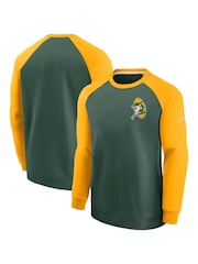 Nike Green NFL Fanatics Green Bay Packers Nike Dri Fit Raglan Crew Sweatshirt - Image 1 of 3