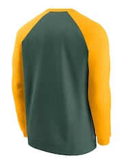 Nike Green NFL Fanatics Green Bay Packers Nike Dri Fit Raglan Crew Sweatshirt - Image 3 of 3