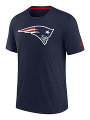 Nike Blue NFL Fanatics New England Patriots Nike Historic Tri-Blend T-Shirt - Image 1 of 3