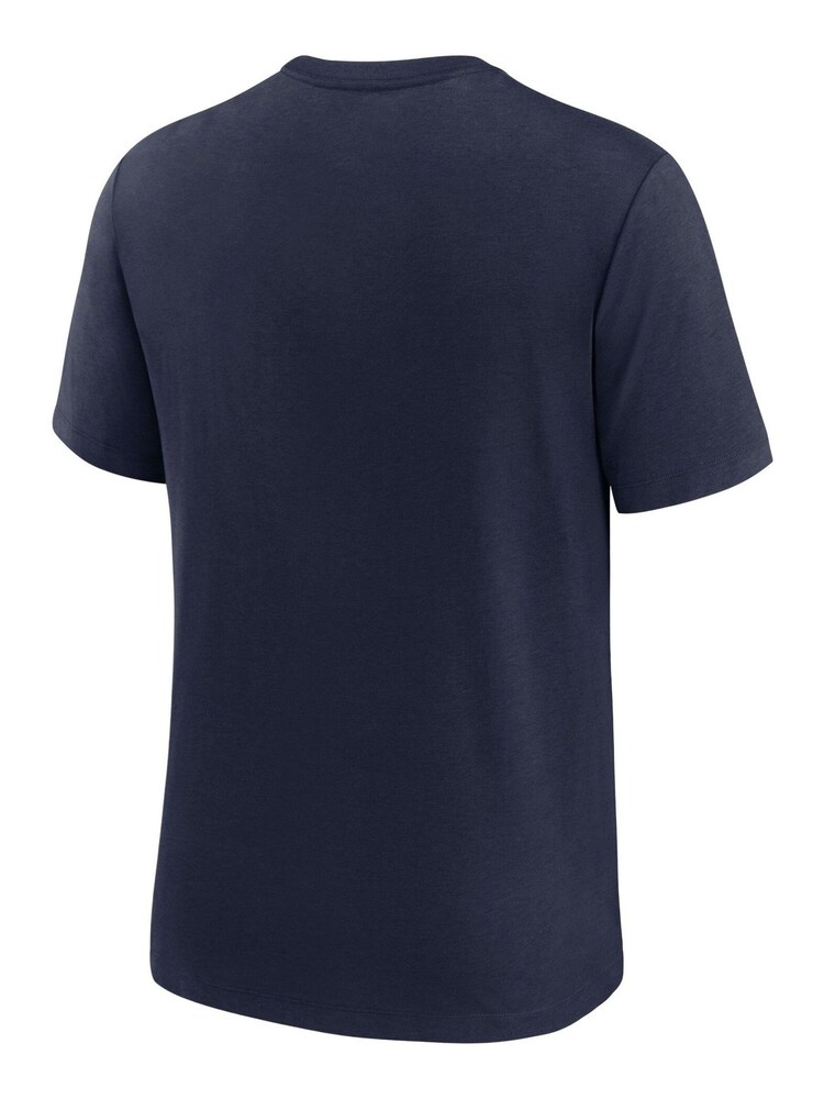 Nike Blue NFL Fanatics New England Patriots Nike Historic Tri-Blend T-Shirt - Image 2 of 3