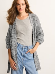 Black/White Cable Belt Cardigan - Image 3 of 7