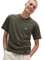 Зеленый/белый - Vans Мужской левый ящик с логотипом 100% хлопок футболка - Image 2 of 2