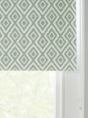 Green Ready Made Blackout Roller Blind Geometric Print - Image 5 of 8