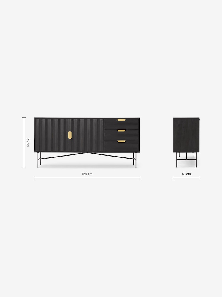 MADE.COM Charcoal Haines Sideboard - Image 4 of 4