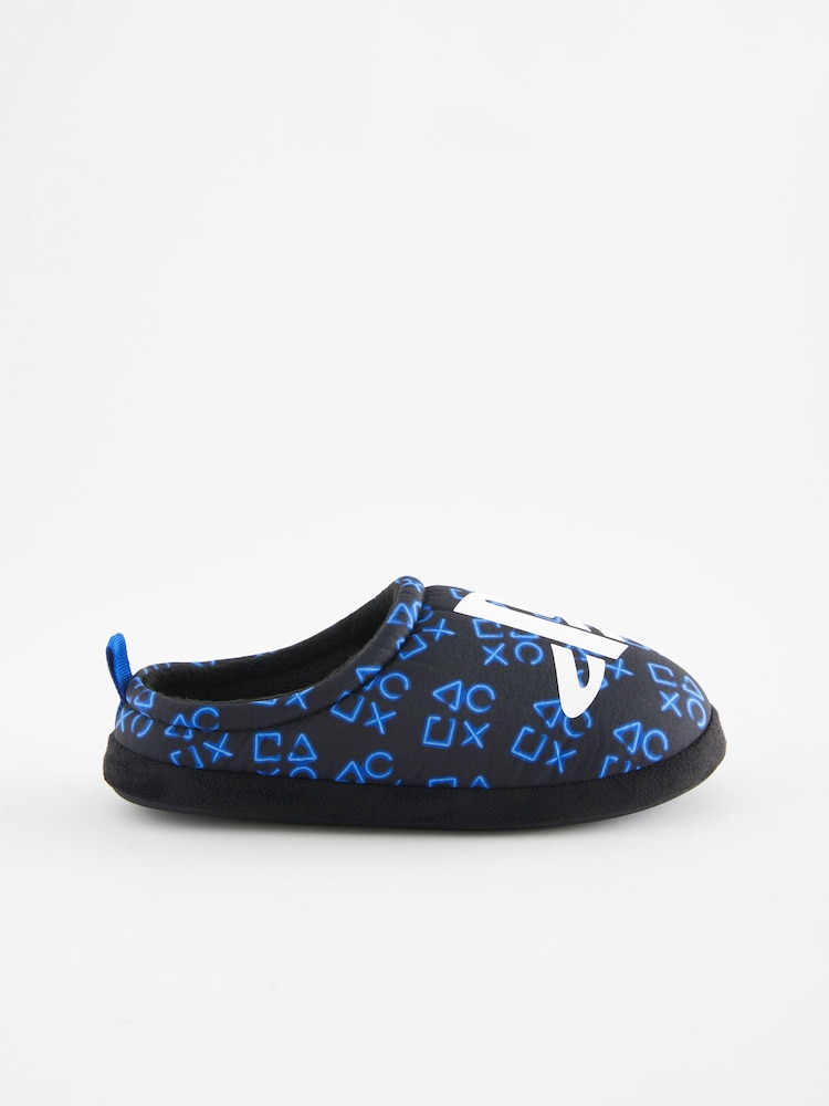 Black PlayStation Sporty Mule Slippers - Image 3 of 4