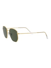 Ray-Ban Gold & Green Lens Lens Hexagonal Sunglasses - Image 14 of 14