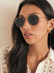 Ray-Ban solglasögon med sexkantiga linser - Bild 2 av 14