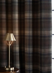 Blue/Grey Next Alpine Check Super Thermal Eyelet Curtains - Image 4 of 6