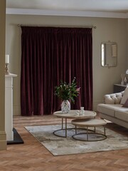 Plum Purple Collection Luxe Heavyweight Lined Plush Velvet Pencil Pleat Curtains - Image 2 of 5