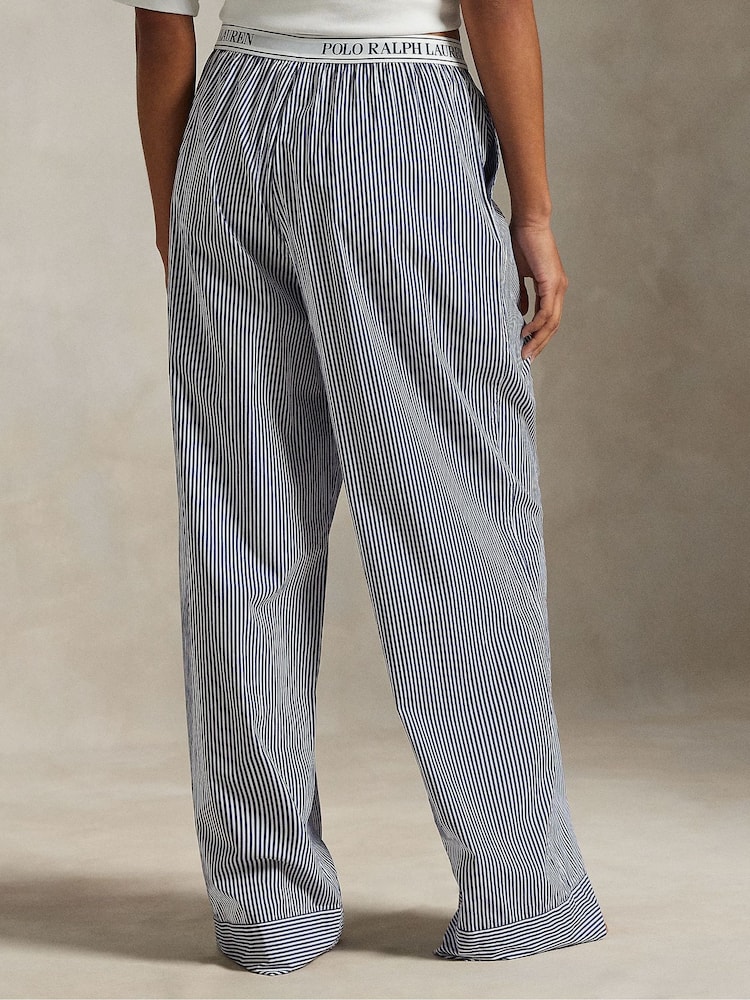 Polo Ralph Lauren Blue Shirting Stripes Sleep Boxers - Image 4 of 4