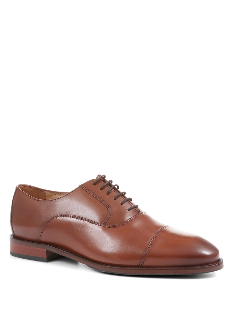 Jones Bootmaker Brown Wide Fit Men’s Leather Lace Smart Shoes - Image 3 of 6